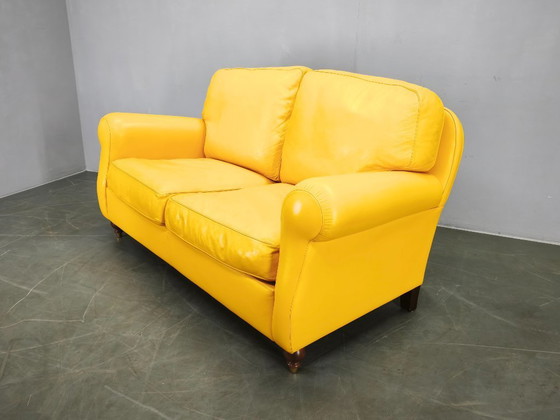 Sofá de cuero Poltrona Frau George, Italia, 1992, con etiqueta. – Sofás de 2 plazas, Leather (photo 3 of 20)