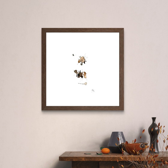 Image 1 of Hans EPP – Großartiges gerahmtes abstraktes Werk aus dem Jahr 1968