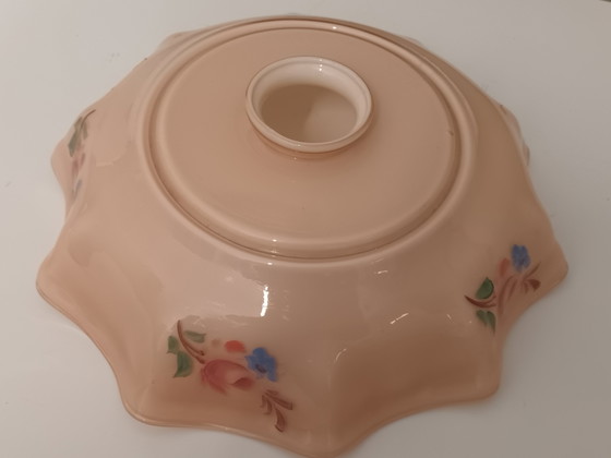 Paralume vintage rosa con fiori – Lampade a sospensione, Glass (photo 7 of 7)