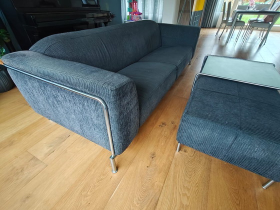 Image 1 of Harvink bank driepersoons model: madam B, incl hocker en bijzettafel