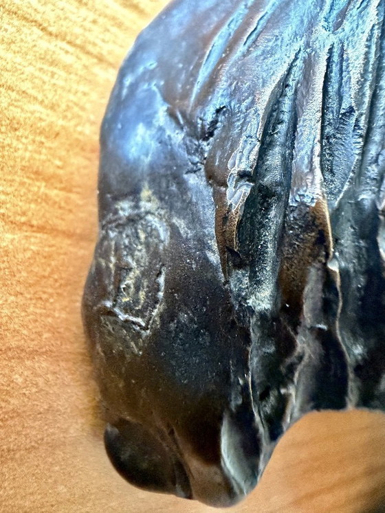 Scultura in bronzo raffigurante un volto, firmata, 1/8 del 2001 - 1,3 kg. – Sculture, Bronze (photo 6 of 8)