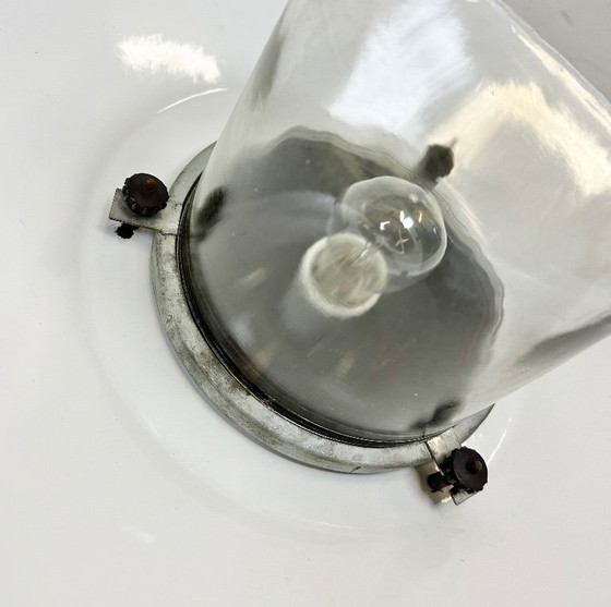 Image 1 of Lampada a sospensione industriale in smalto grigio, anni '60