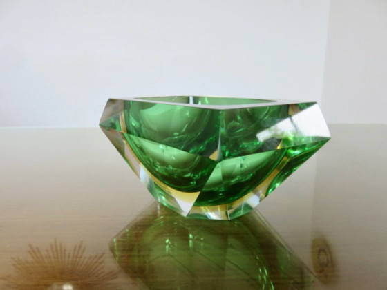 Image 1 of Cenicero de cristal Sommerso de Murano, por Flavio Poli, años 60