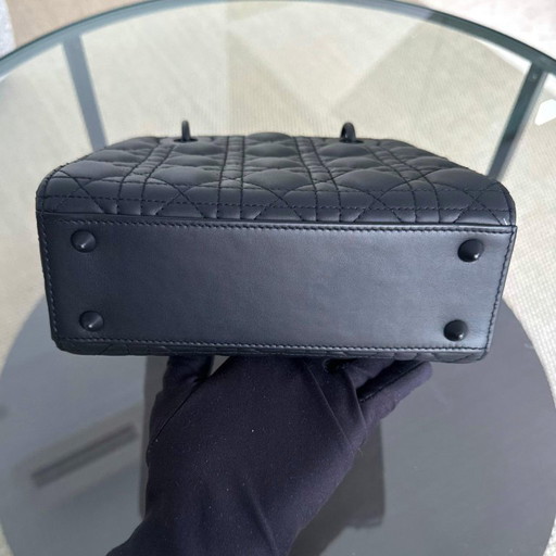 DIOR LADY SMALL MYABC FLAP - PELLE DI VITELLO CANNAGE CON FERRAMENTA NERA