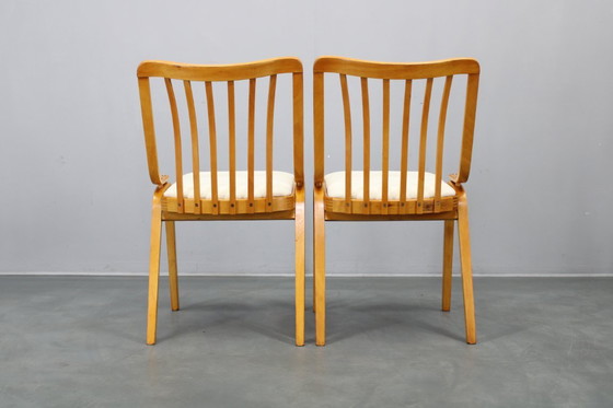 Image 1 of Set di quattro sedie da pranzo restaurate di metà secolo di Jitona