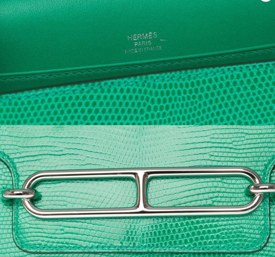 Image 1 of Borsa Hermes Roulis in Cuirs Exotiques Vert - 101528