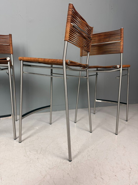 Image 1 of Tito Agnoli – Ensemble de quatre tabourets de bar « Miss B », Italie, 1997