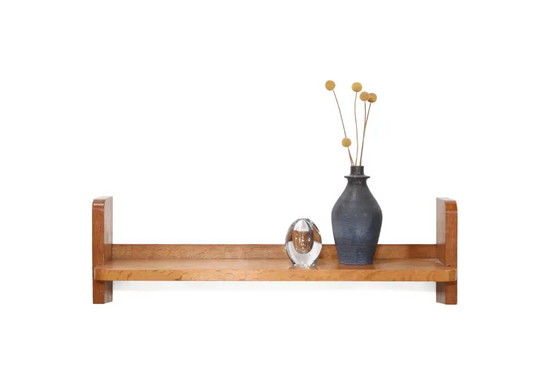 eikenhouten brutalistische wandplank uit het midden van de vorige eeuw – Wandrek, Wood, Mid Century Modern (photo 6 of 7)