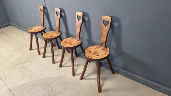 Image 1 of Vintage brutalist heart shaped chairs, 1960s