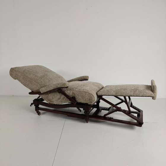 Englischer Liegesessel für Bibliotheken (um 1860) – Verstellbarer relaxsessel, Wood (photo 7 of 12)