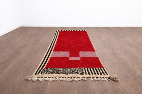 Handgemaakte traditionele rode halloper met patroon, 0,75/3 m – Alberto Bazzani, Vloerkleden en tapijten, Wool (photo 3 of 5)