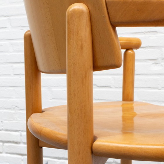 Image 1 of Set of 4 Vintage Beech Dining Chairs