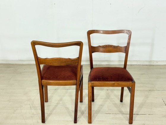 Image 1 of Ensemble de 3 magnifiques chaises/chaises de salle à manger Art Nouveau – vers 1920