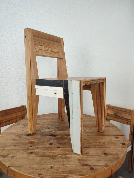 Image 1 of Legno di recupero: 4 sedie + tavolo