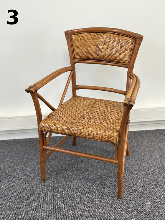 Poltrona in rattan e bambù anni '70 – Sedia da pranzo vintage in canna intrecciata – Sedie da pranzo (photo 11 of 14)