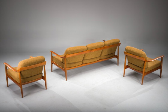 Image 1 of Mid-Century Lounge Chairs and 3-Seater Sofa by Walter Knoll Antimott, 1960s, Set of 3