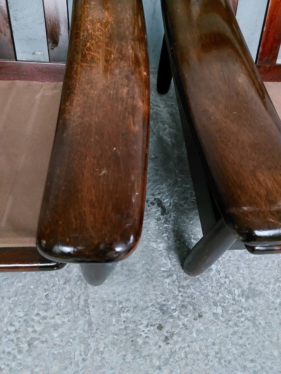 2 poltrone vintage in legno – Textile (photo 4 of 24)
