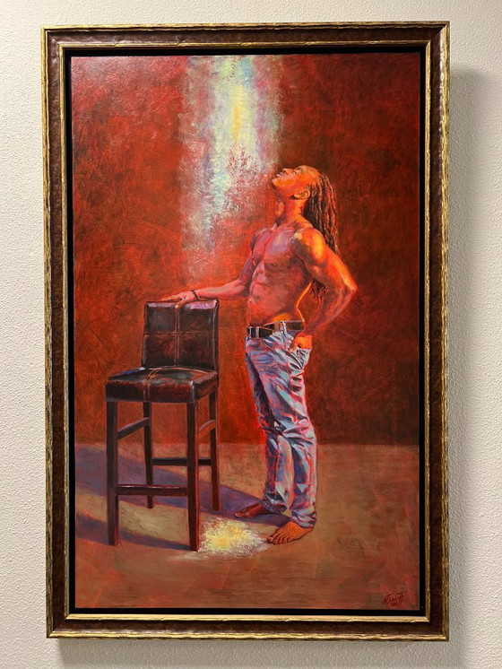 Image 1 of Pittura a olio su tavola "La luce"