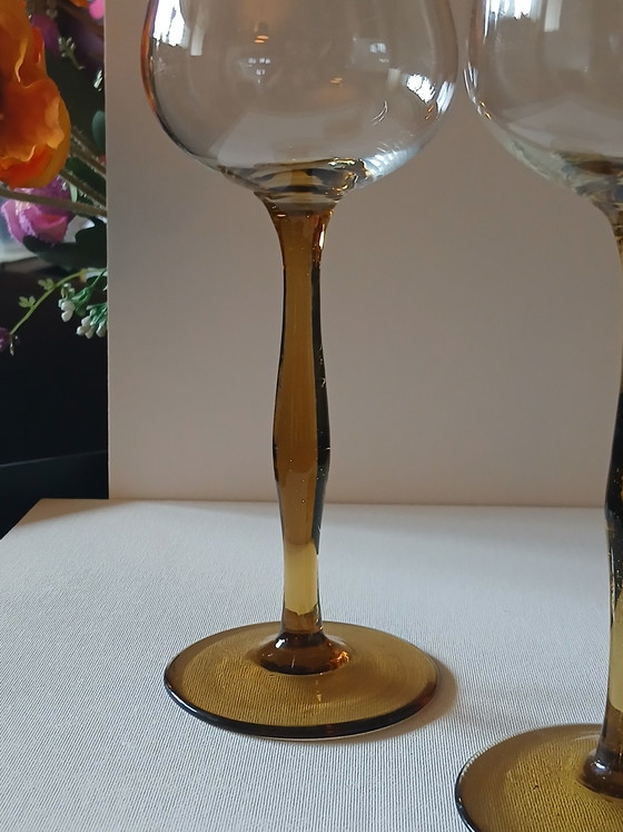 Image 1 of 2 antieke wijnglazen Jugendstil / Art Nouveau