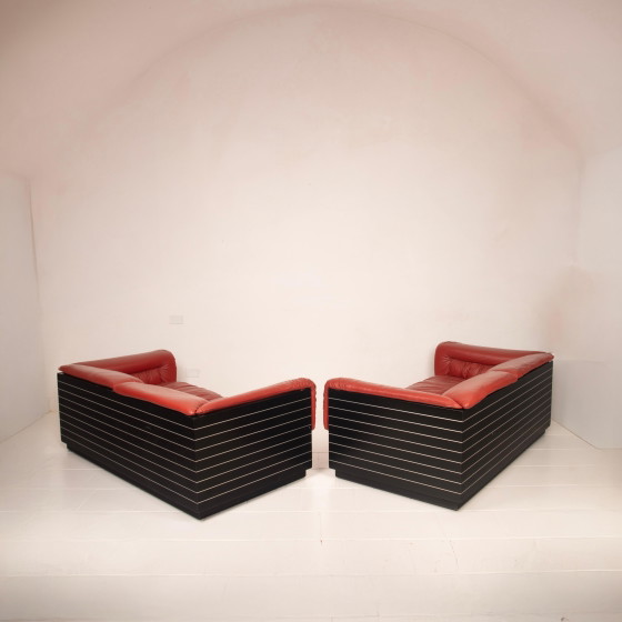 Strato sofa by Giovanni Offredi for Saporiti, 1970 – Aluminium, Leather, Italian Design (photo 21 of 28)