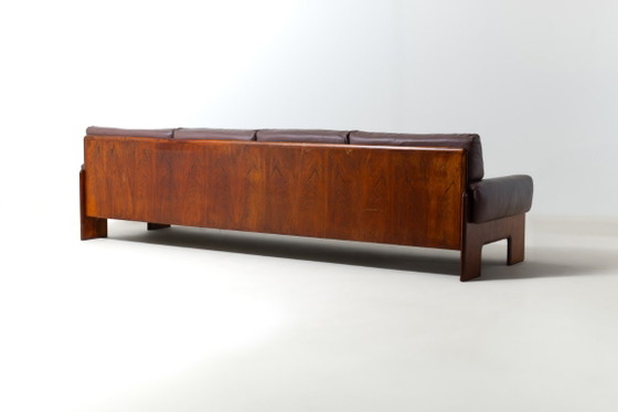 Ampio Divano Loft Minimalista, Italia anni '70 – Divani 3 posti, Wood, Leather (photo 13 of 19)