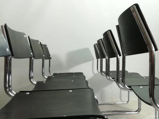 Image 1 of 8x MAUSER Cantilever Chair Set VINTAGE BAUHAUS Walter Papst