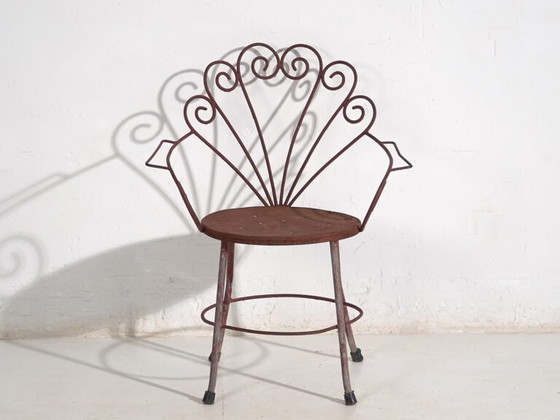Vintage iron garden chair (c.1950) – Dining chairs, Industrieel (photo 23 of 35)