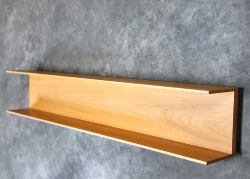 Mensola da parete sospesa in rovere vintage di Wilhelm Renz