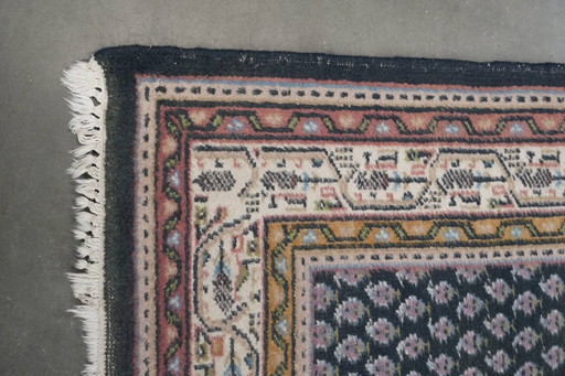 Tappeto orientale vintage con colori prevalentemente blu 195x147cm