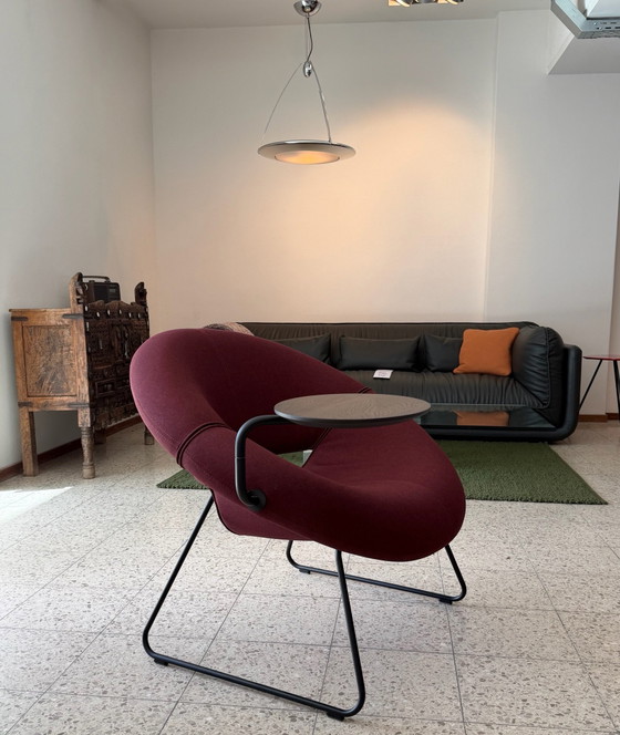 Fauteuil Leolux Mimas avec table d'appoint – Métal (photo 3 of 12)