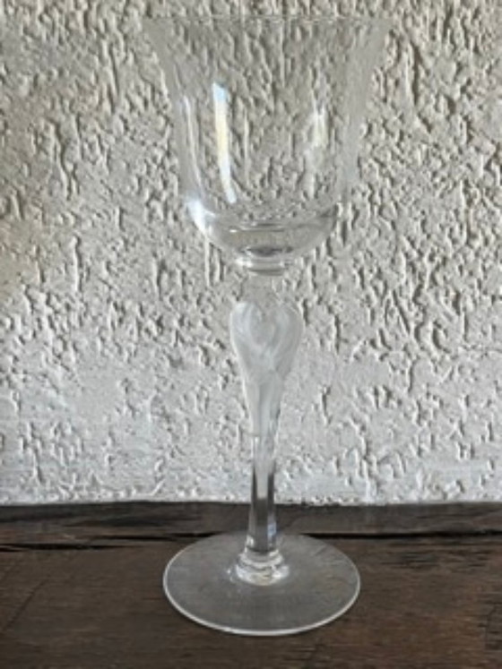 Image 1 of Fabaergé 6 verres à vin en cristal Pavlova + 6 flûtes à champagne en cristal Snow Dove, NEUF avec certificat