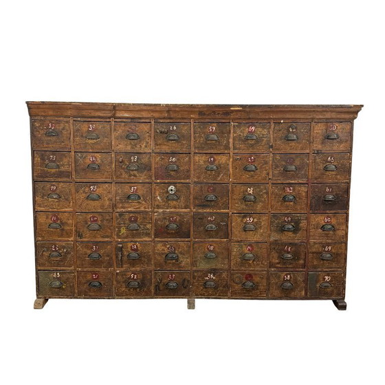 Image 1 of Gran cómoda antigua – mueble industrial con 48 cajones