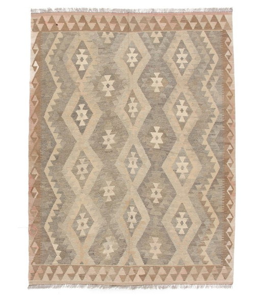 202x151 cm Handgefertigter natürlicher Kelim Wollteppich