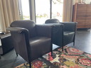 2 leren Tiffany fauteuils van het merk Durlet 