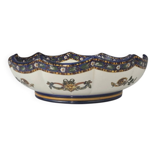 Melon dish in Gien earthenware, 19th century