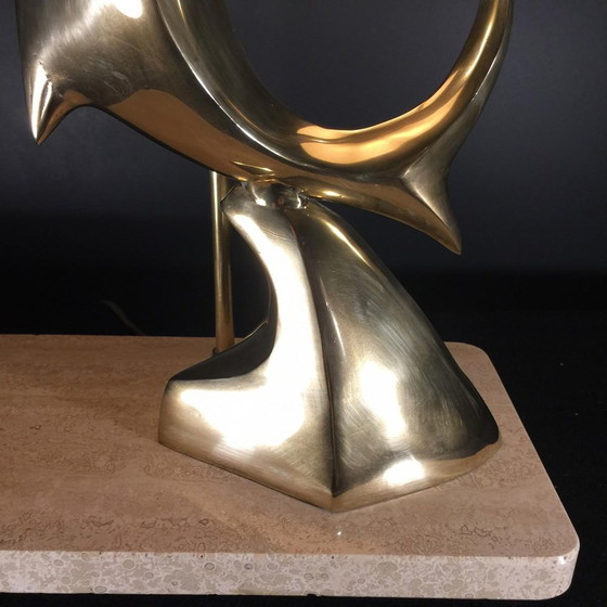 Modernist Sculptural Table Lamp, 1960 – Bronze, Metal, Design (photo 7 of 17)