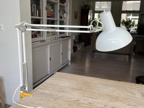 Vintage Massive architect lamp / Desk lamp - 70s, Metal, White (photo 4 of 5)