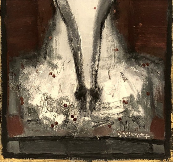 Image 1 of Andrej Smirnoff – Cherry (2005) – Oil and metallic paint on canvas – 70 × 50 cm