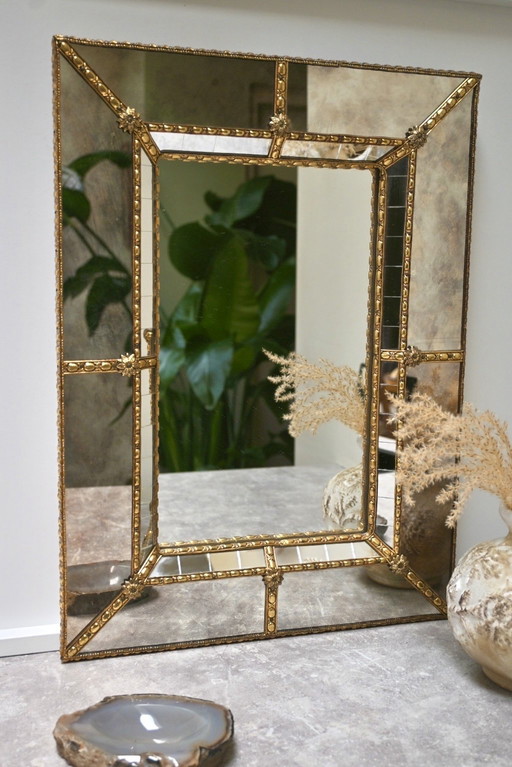 Beautiful Venetian mirror with mosaic mirrors
