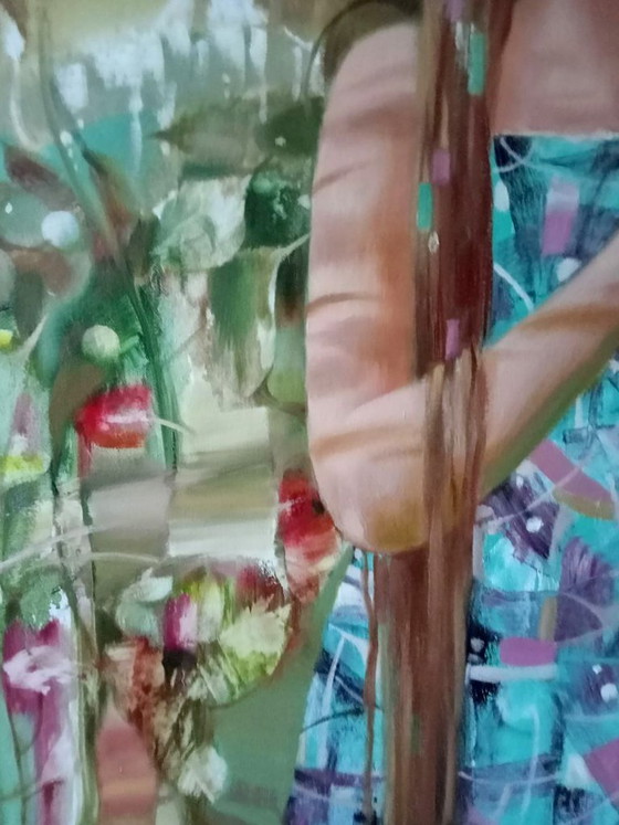 Original Oil Painting Abstract Expressionism Figurative Symbolism Little Bird – Paintings & Drawings, Canvas (photo 6 of 8)