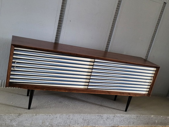 Image 1 of Vintage walnut wooden sideboard, 1960s, colour