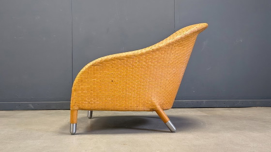 Image 1 of Sillón Antonio Citterio de cuero trenzado, años 80