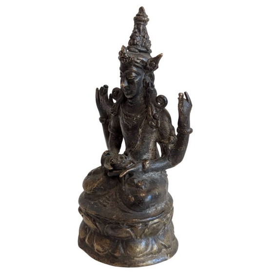 Khmer Avalokiteshvara Reisbeeld – Bodhisattva voor op Reis (kavel 147) – Beeldhouwkunst (photo 8 of 9)