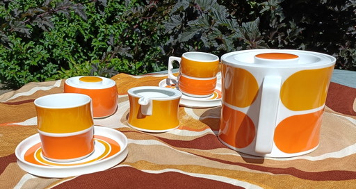 Juego de té y café vintage Arzberg Gerald Gulotta Chromatics