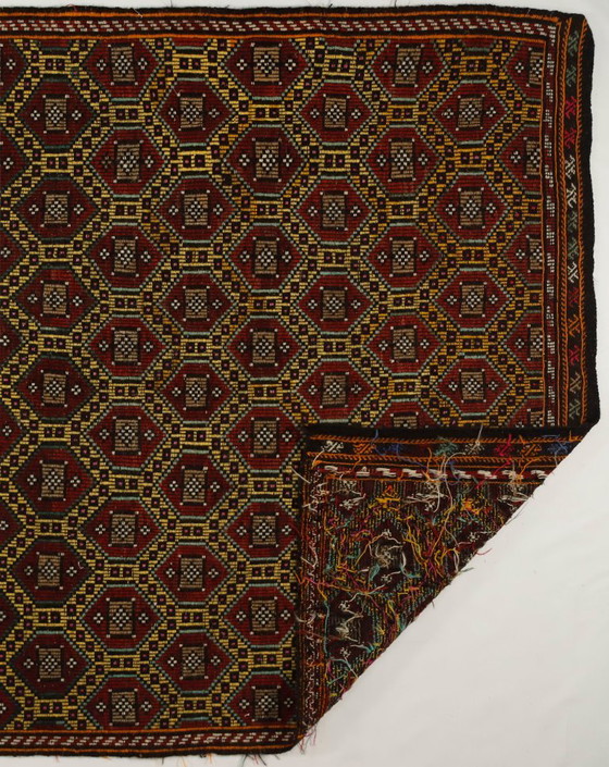Large Vintage Anatolian Yoruk Kilim 284 × 202 Cm – Handwoven Wool Rug – Rugs & carpets (photo 10 of 10)
