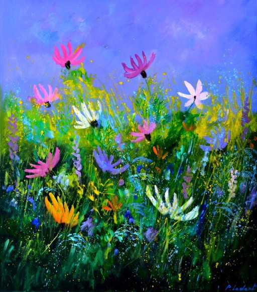 A few cosmos flowers