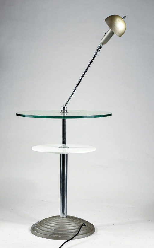 Leestafel met verstelbare lamp van Daniela Puppa en Franco Raggi voor Fontana Arte, 1988