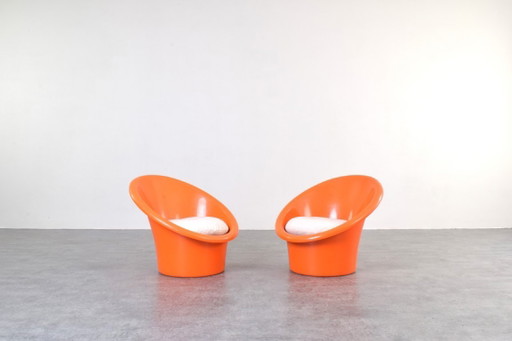 Skopa Lounge Chairs by Ole Gjerløv-Knudsen & Torben Lind for IKEA, 1970s, Set of 2 – loveseats, Plastic (photo 2 of 18)