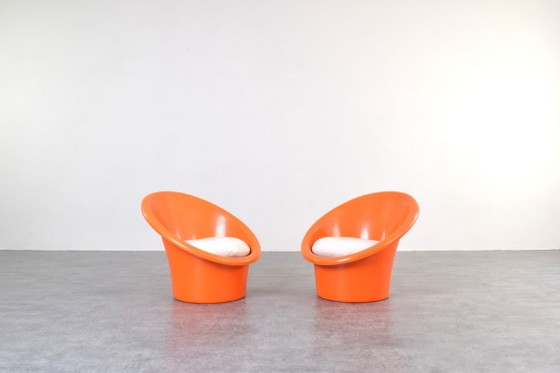Skopa Lounge Chairs by Ole Gjerløv-Knudsen & Torben Lind for IKEA, 1970s, Set of 2 – Loveseats, Plastic (photo 2 of 18)