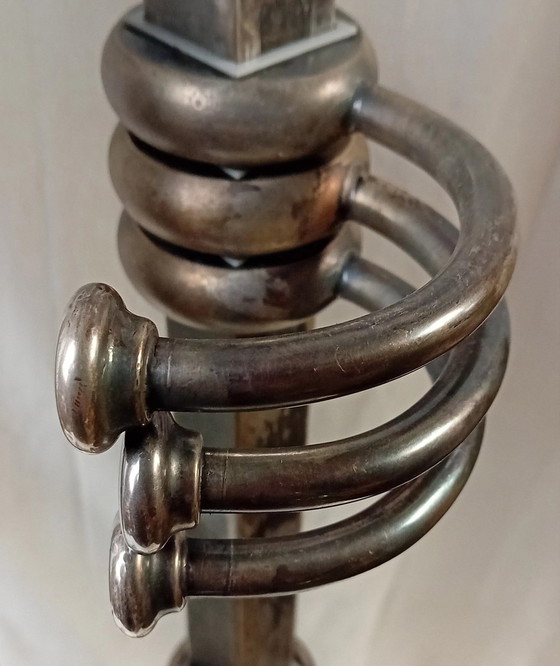 Image 1 of Industrial Coat Rack with Mirror